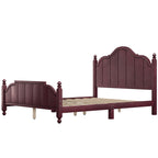 Vintage Queen Bed Frame with Headboard and Slats Support.