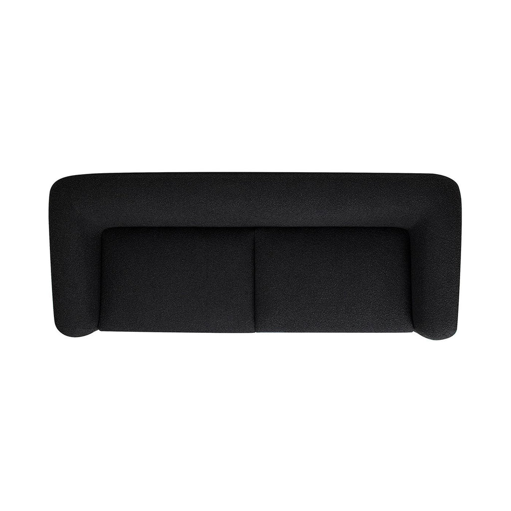 Alpine Sherpa Sofa in Black Boucle - 90.5 Inch.