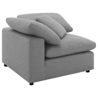 Segoura Grey Upholstered Sectional Sofa - 5-Piece Design.