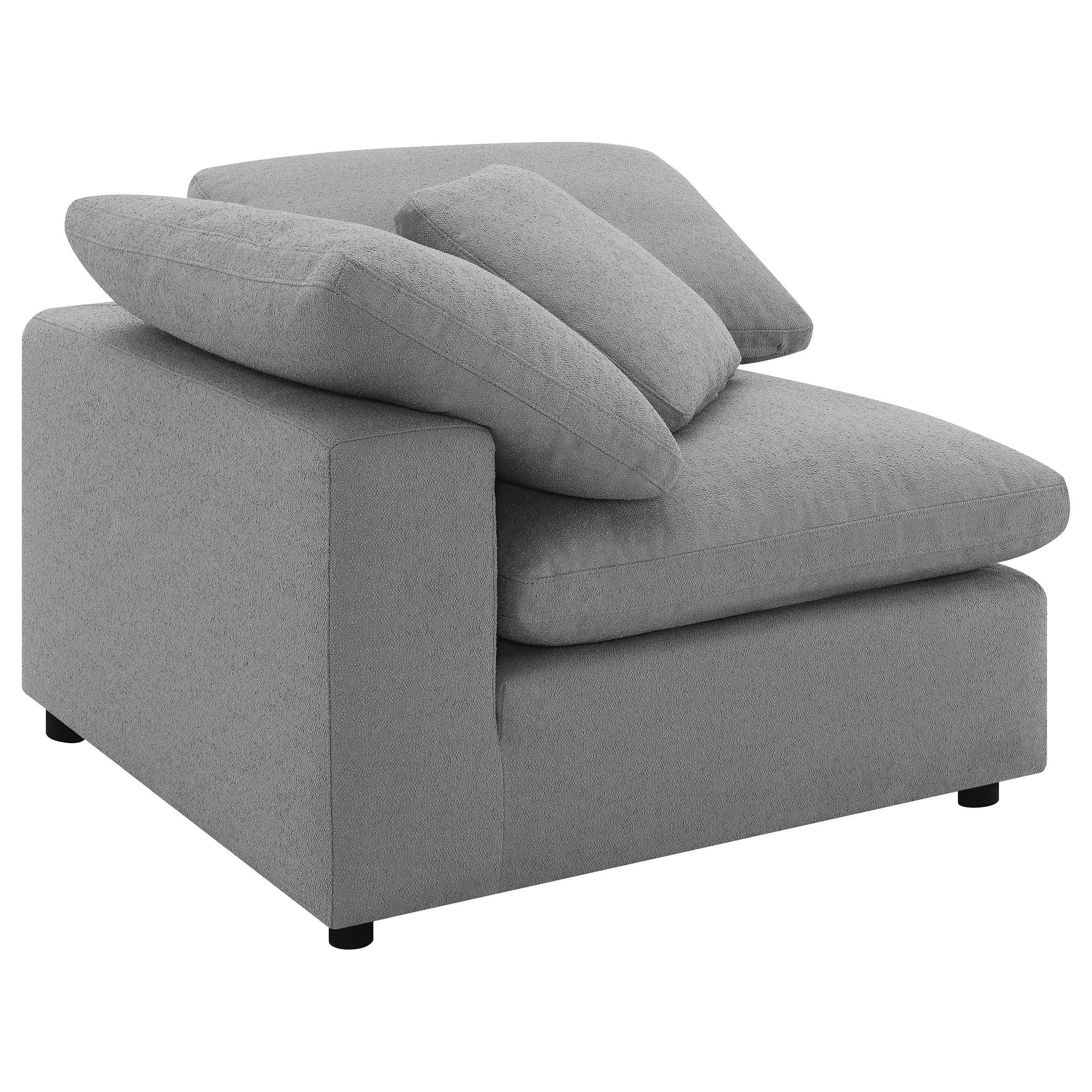 Segoura Grey Upholstered Sectional Sofa - 5-Piece Design.