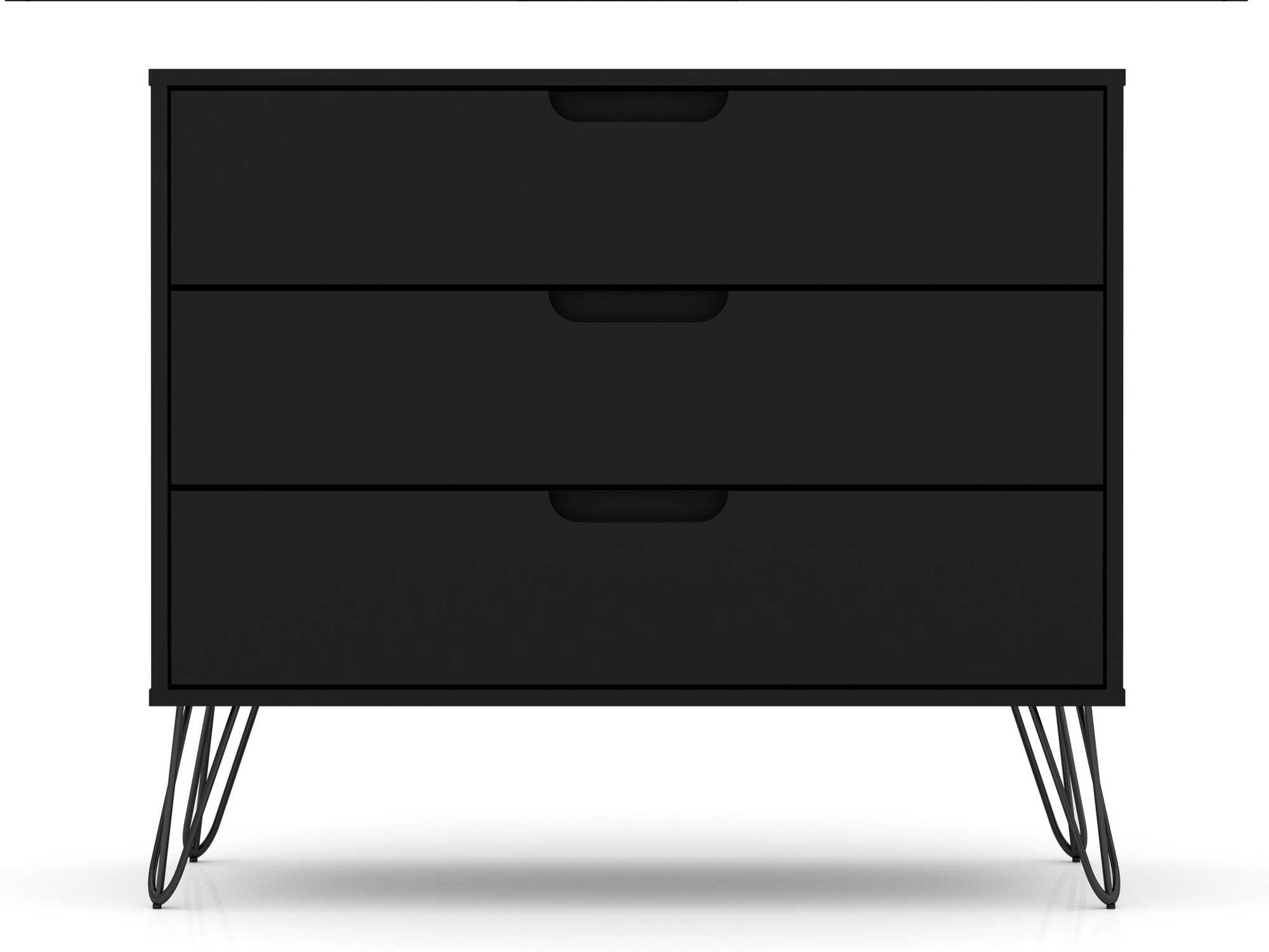 Rockefeller 35' Dresser in Black (3-Drawer)