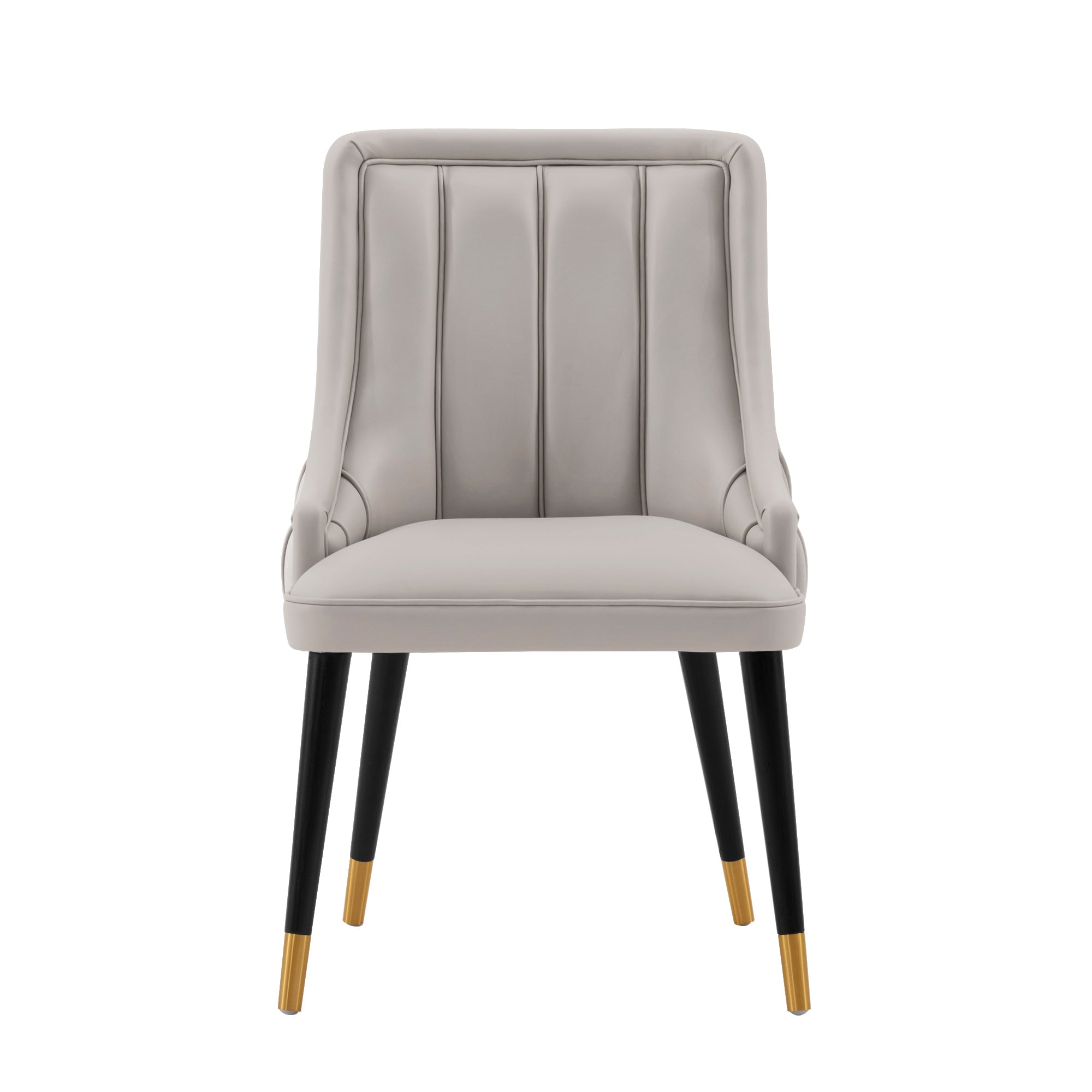 Eda Wood Upholstered Dining Chair in Light Gray