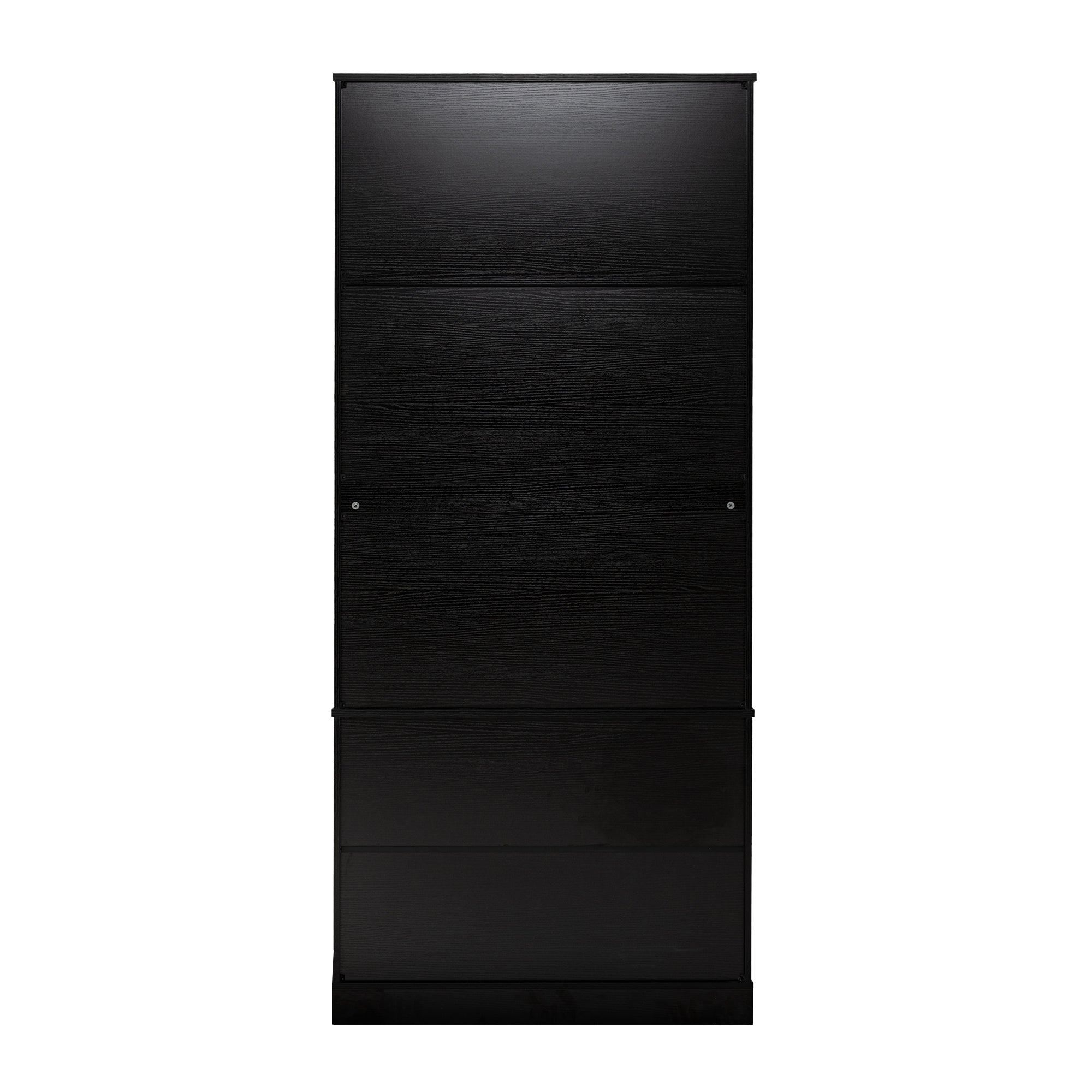 72' Modern Fluted Kitchen Pantry Cabinet with 2 Large Drawers & 8-Door Spice Rack, Freestanding Storage Organizer for Bathroom, Dining Room, Office, Entryway, Black