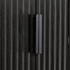 72' Modern Fluted Kitchen Pantry Cabinet with 2 Large Drawers & 8-Door Spice Rack, Freestanding Storage Organizer for Bathroom, Dining Room, Office, Entryway, Black