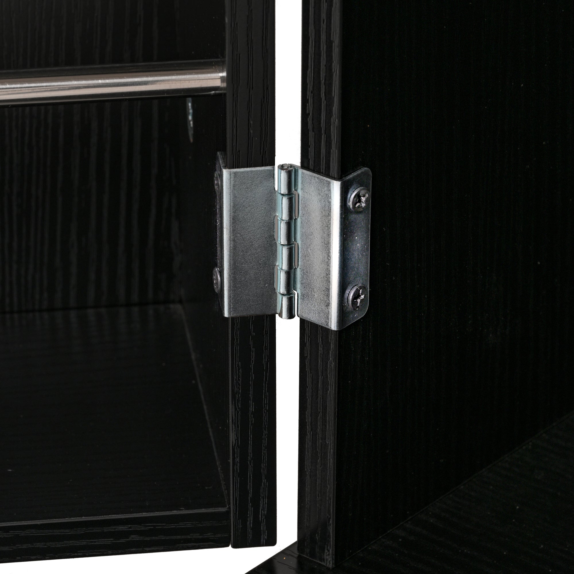 72' Modern Fluted Kitchen Pantry Cabinet with 2 Large Drawers & 8-Door Spice Rack, Freestanding Storage Organizer for Bathroom, Dining Room, Office, Entryway, Black