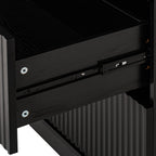 72' Modern Fluted Kitchen Pantry Cabinet with 2 Large Drawers & 8-Door Spice Rack, Freestanding Storage Organizer for Bathroom, Dining Room, Office, Entryway, Black