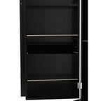 72' Modern Fluted Kitchen Pantry Cabinet with 2 Large Drawers & 8-Door Spice Rack, Freestanding Storage Organizer for Bathroom, Dining Room, Office, Entryway, Black