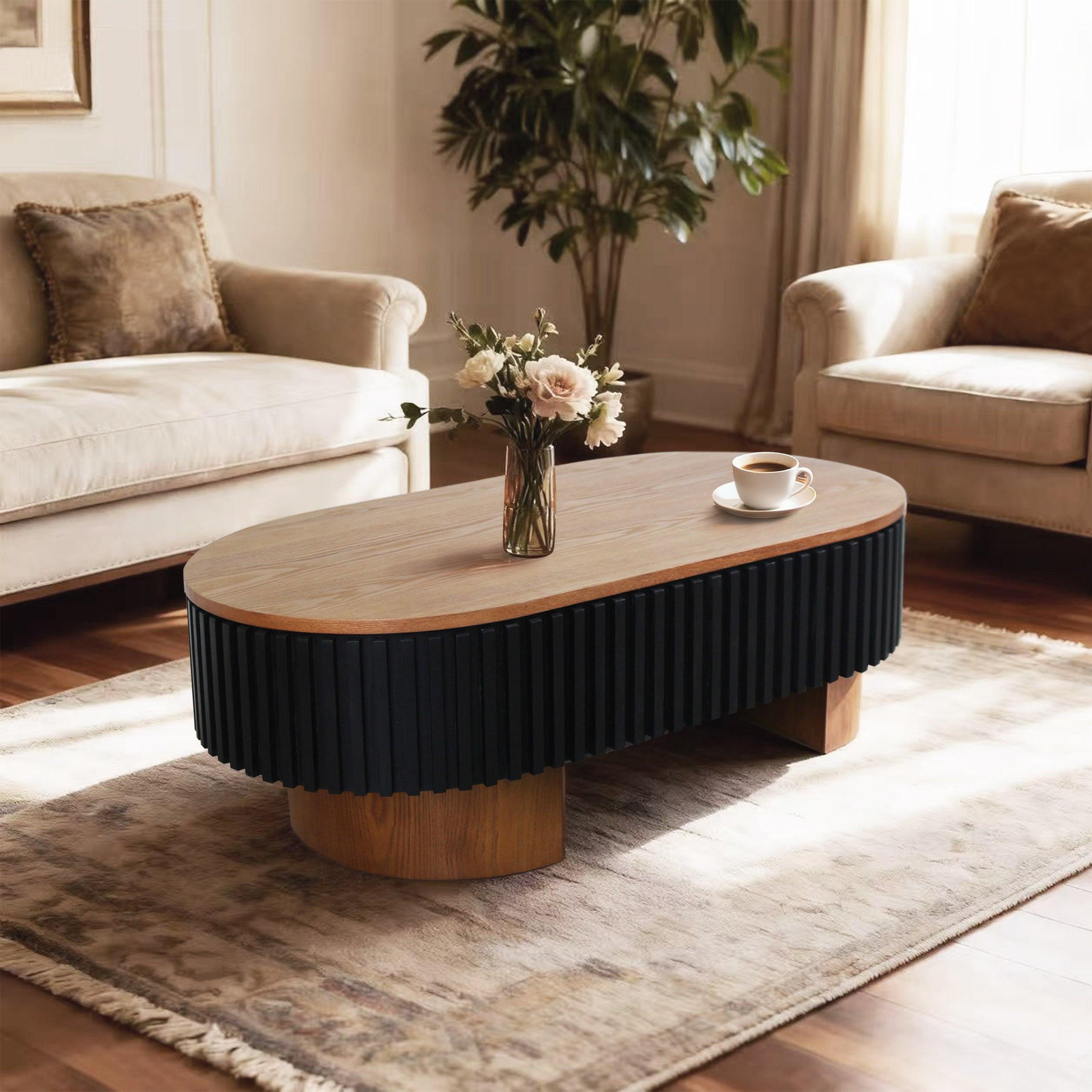 43.7" Modern Coffee Table with Hidden Storage - Perfect for Living Room.