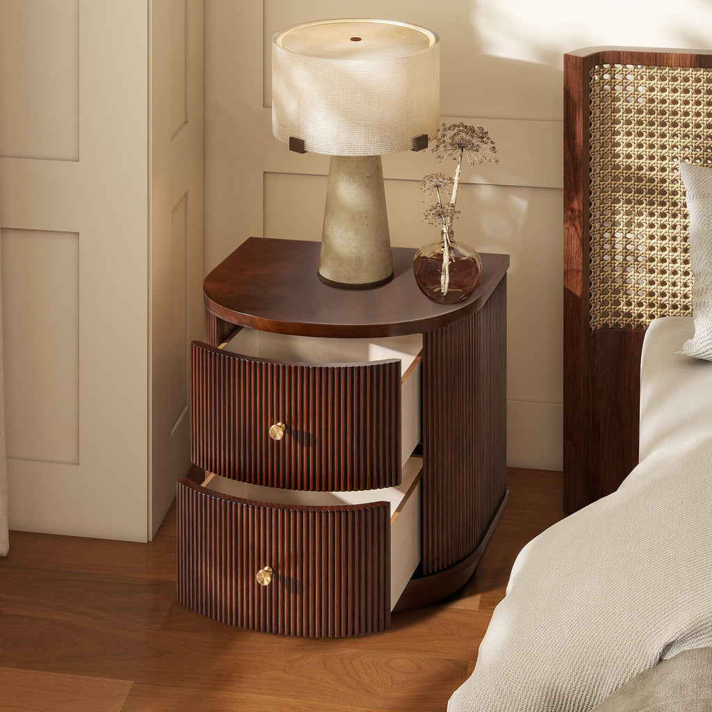 Valentine 24' Beech Wood Storage Side Table.