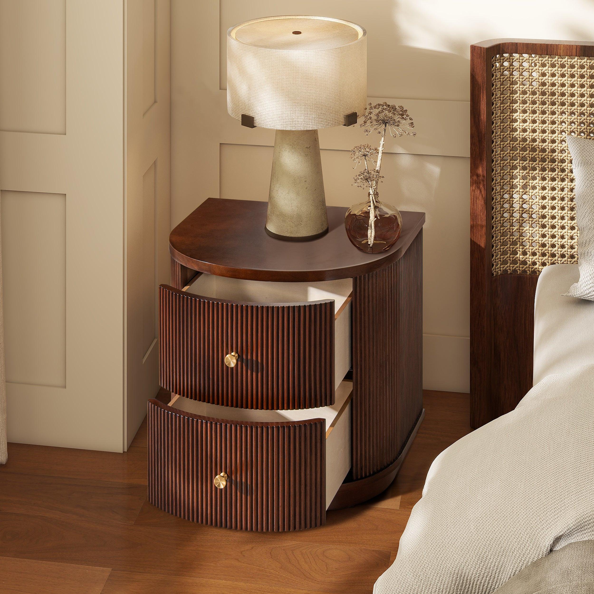Valentine 24' Beech Wood Storage Side Table.