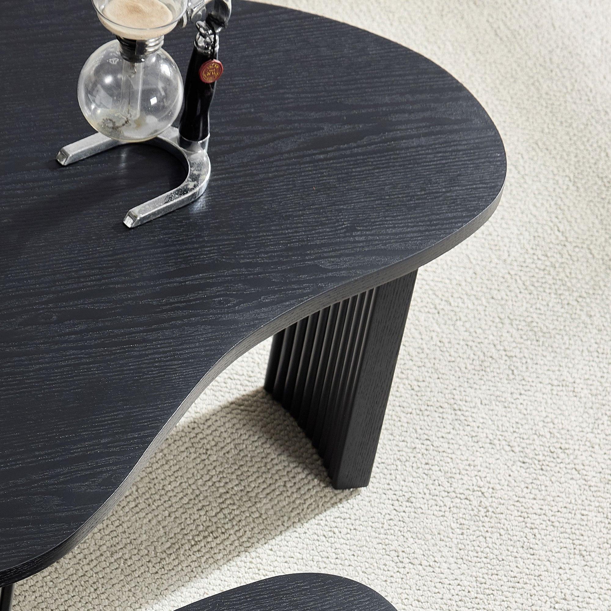 2-Piece Modern Irregular Coffee Table Set for Your Living Room.