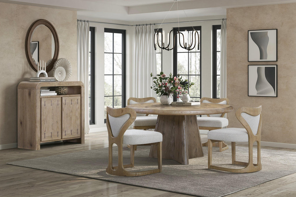 Oak Veneer Bar Cabinet with Wine Storage.