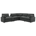 Hollander Dark Grey Modular Power Reclining Sectional Sofa.