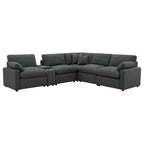 Hollander Dark Grey Modular Power Reclining Sectional Sofa.