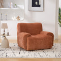 42-Inch Oversized Chenille Accent Chair in Burnt Orange