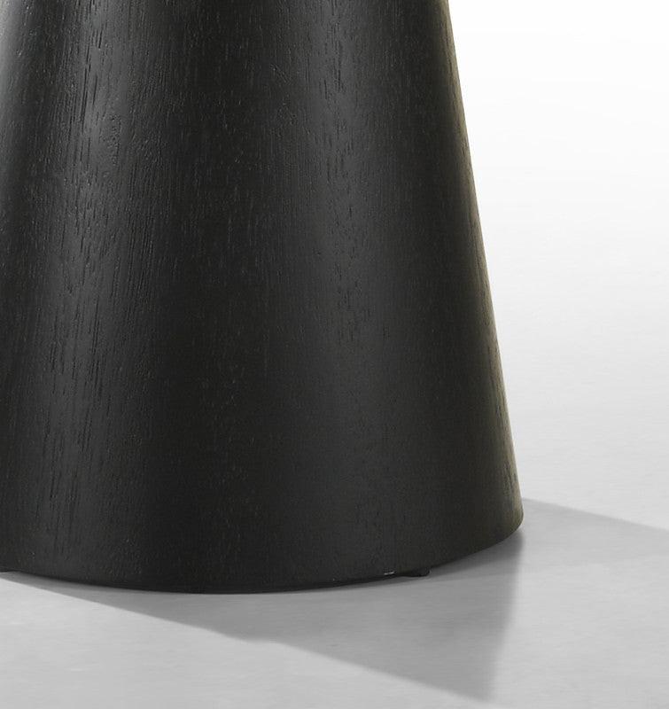 Jacopo Round Black Coffee Table - 29' with Pedestal Base.