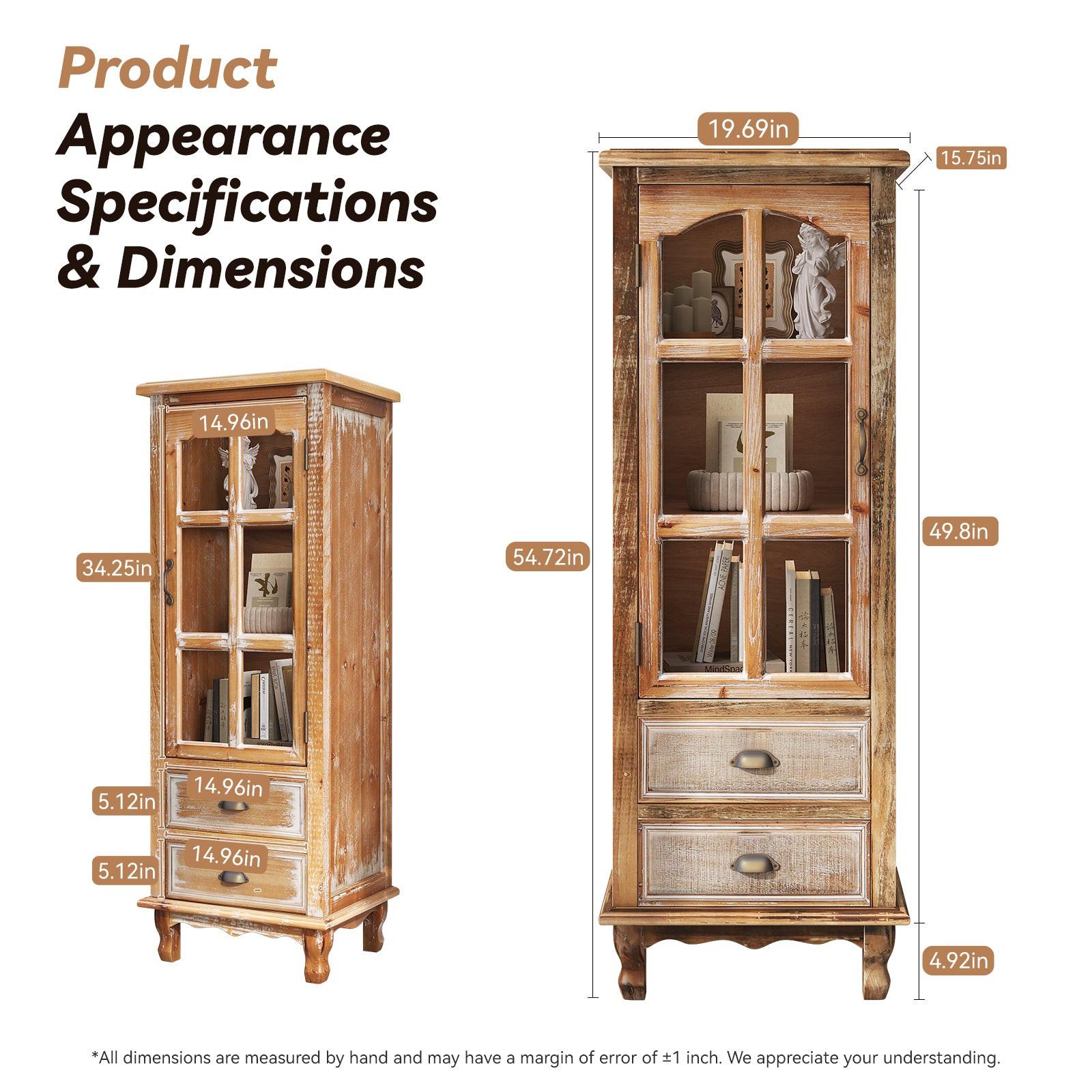 Rustic Wooden Storage Cabinet with 3 Drawers for Organization.
