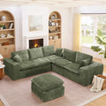 107'' L-shaped Sectional Sofa with Moveable Ottoman.