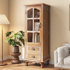 Rustic Wooden Storage Cabinet for Living Room & Bedroom.