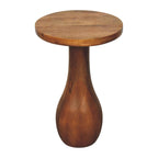 Solid Wood Curved Base Side Table for Modern Living.