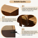 3-Piece Retro TV Stand Set with Bookshelf for TVs.