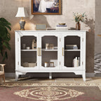 Storage Cabinet for Entrance - Large White Cabinet with 3 Doors.