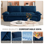 73.2' Queen Pull Out Sofa Bed,3-in-1 Convertible Sleeper Sofa,Multi-Functional Velvet Loveseat Bed,Blue(Old Sku:W1885S00124)