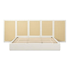 Capri Cane Platform Bed with Extended Headboard.