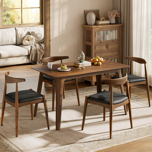 5-Piece Mid-Century Modern Dining Set for Kitchen.
