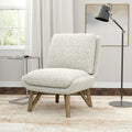 White Armless Accent Chair