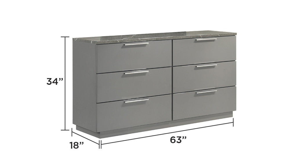 Elara Dresser with Two-Tone Finish and Ample Storage.