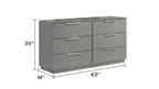 Elara Dresser with Two-Tone Finish and Ample Storage.