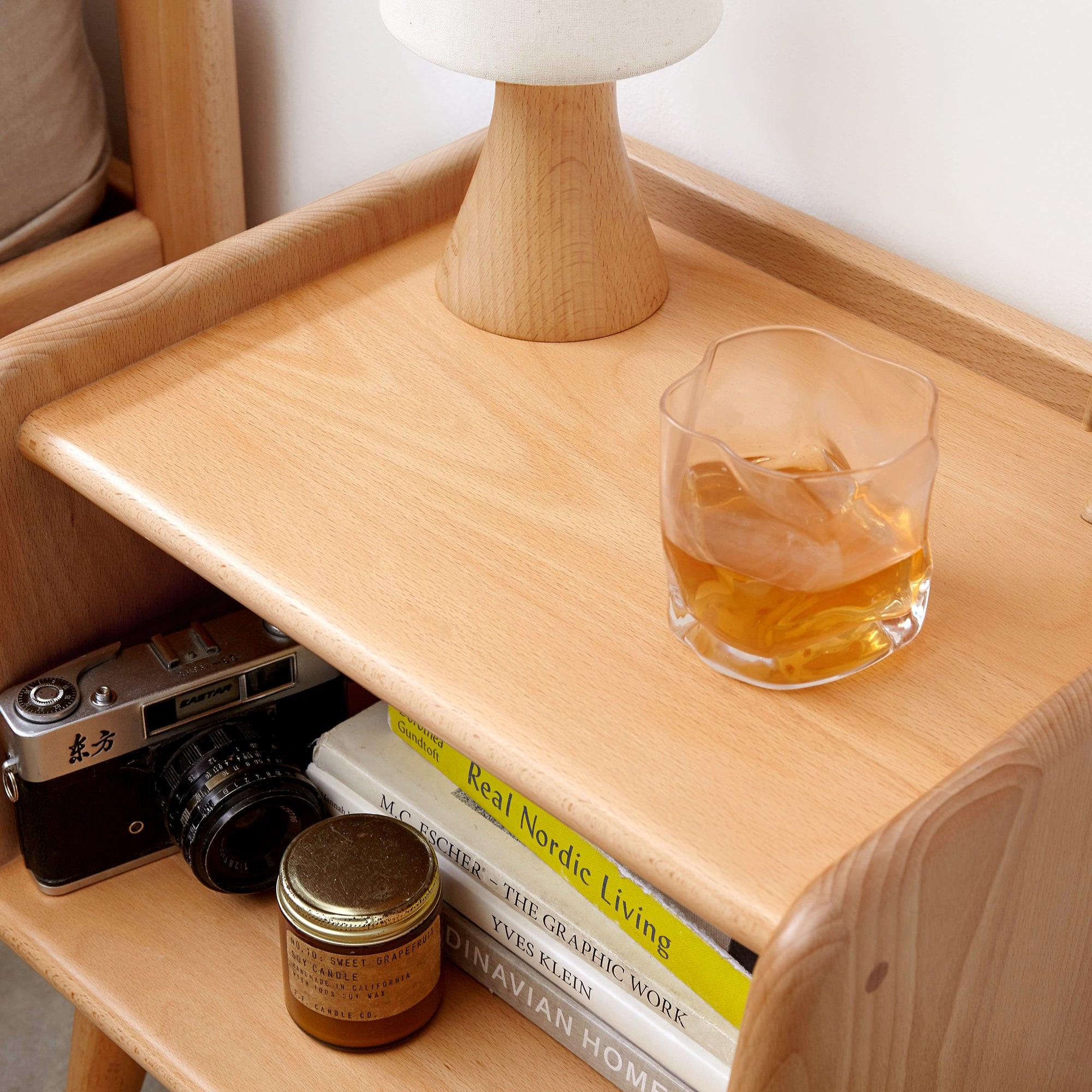 Solid Wood Bedside Cabinet Nordic Storage.