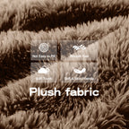 Close-up of plush chocolate fabric showing soft, skin-friendly texture with smooth feel and pill-resistant surface.