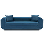 Edmonda 91' Velvet Sofa in Sapphire Blue