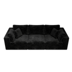 Modular Sectional Sofa in Black - No Assembly Required.