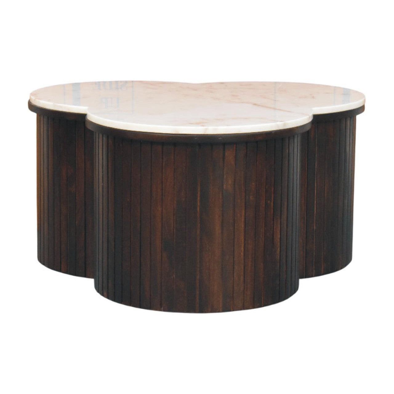 Solid Wood Coffee Table - Artisan Furniture Verona Marble.