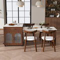 80-Inch Expandable Kitchen Island Dining Set with 4 Chairs.