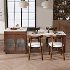 80-Inch Expandable Kitchen Island Dining Set with 4 Chairs.
