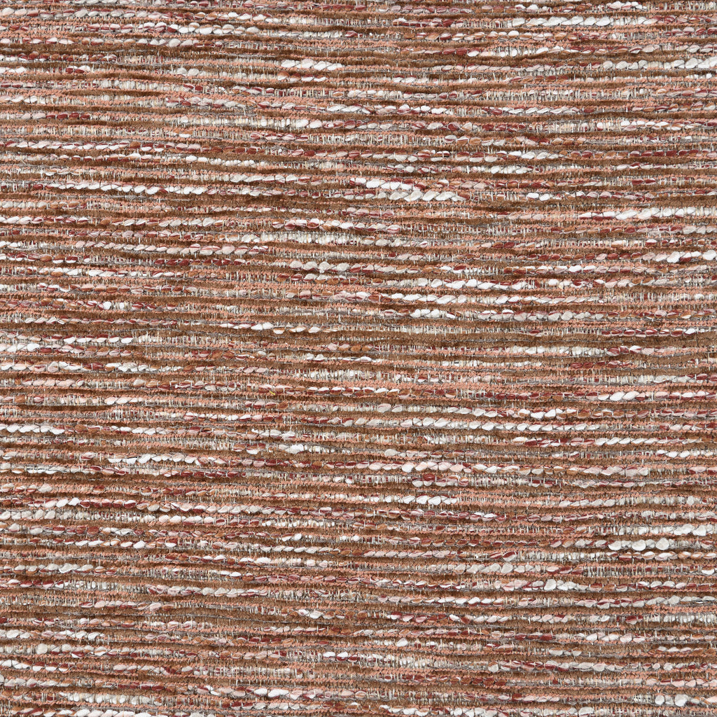 Close-up of brown chenille fabric with horizontal weave, highlighting the textured upholstery used in the Chenille Side Chairs - Set of 2.
