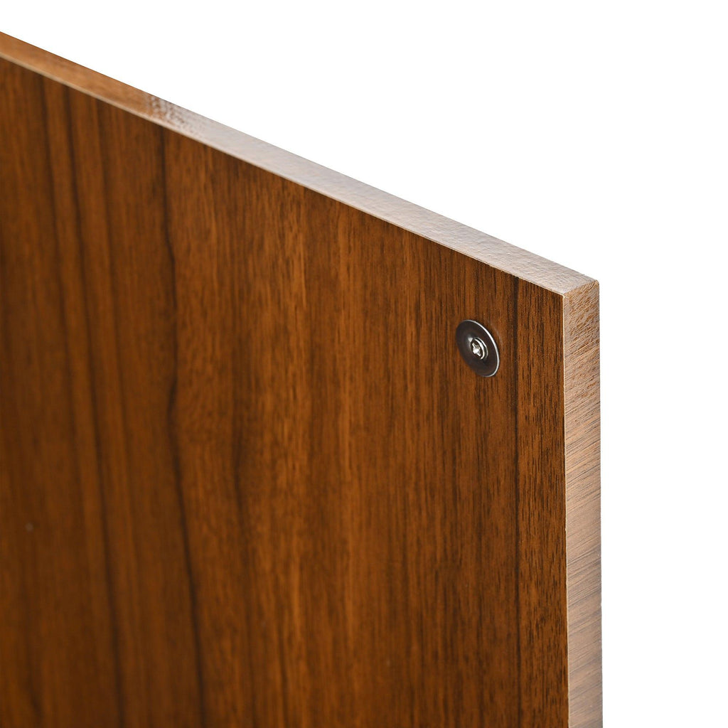 Wood Sideboard with Wave Design & Storage.