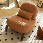 Accent Chair with Solid Wood Legs for Cozy Spaces.