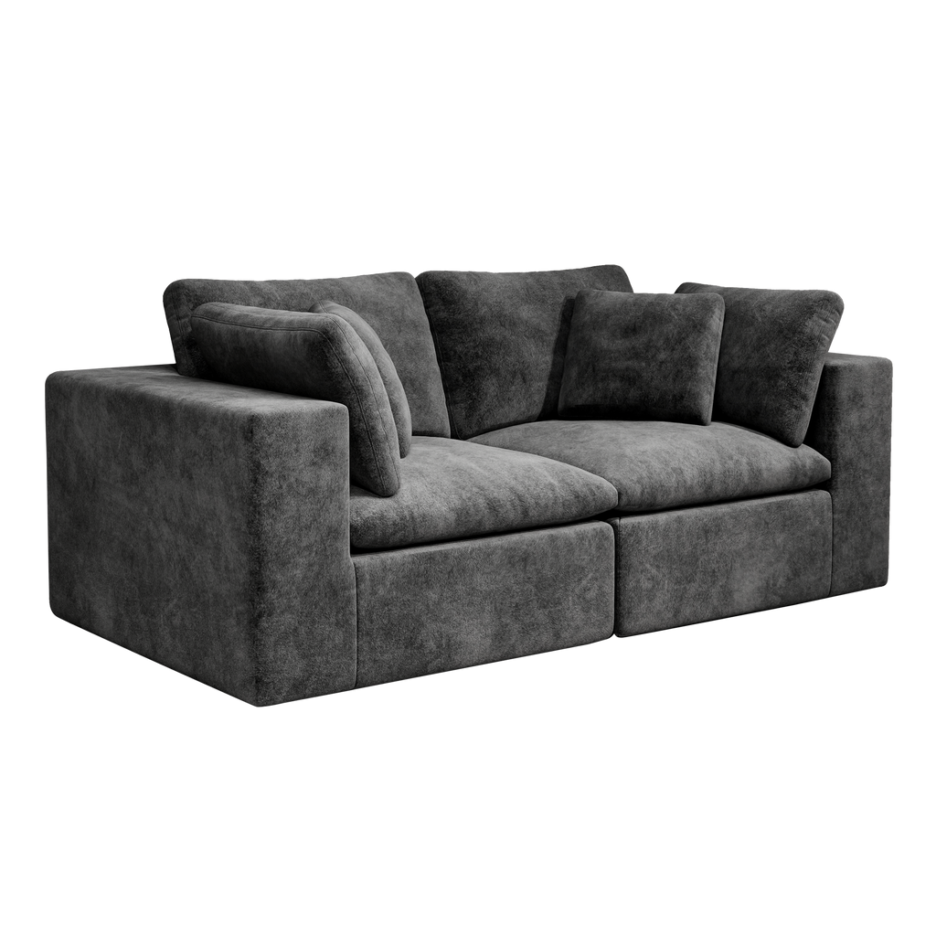 Modular Sectional Sofa in Grey - No Assembly Needed.