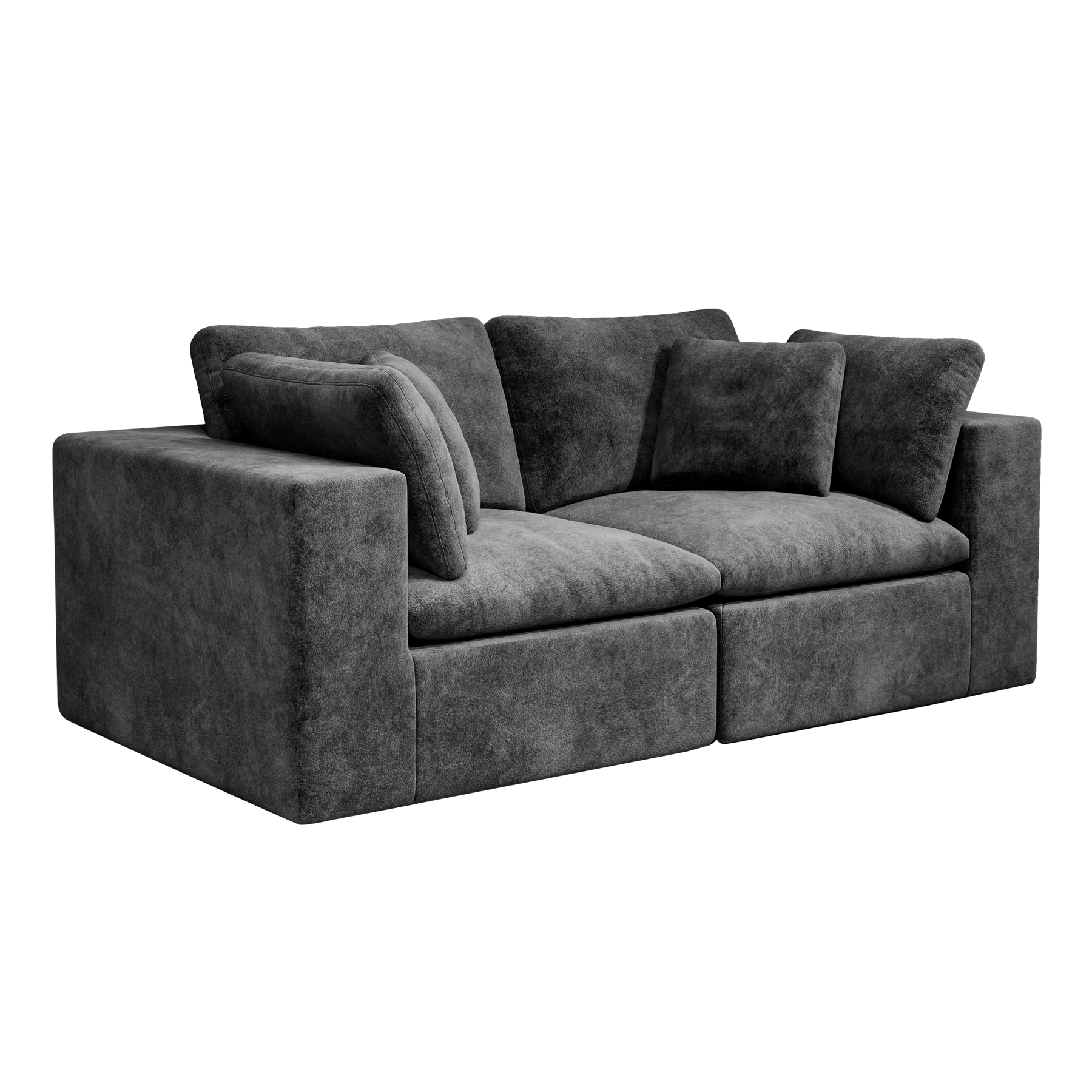 Modular Sectional Sofa in Grey - No Assembly Needed.