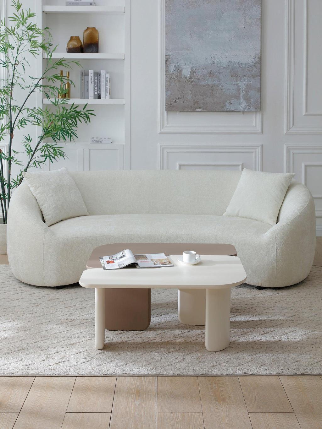 2 Pcs Modular Coffee Table Set - Versatile Design.