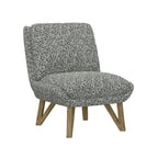 Blue Armless Accent Chair.