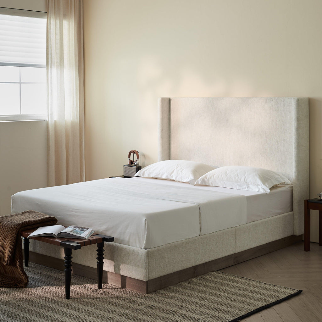 Hosford Upholstered Wingback Bed King - Elegant Design.