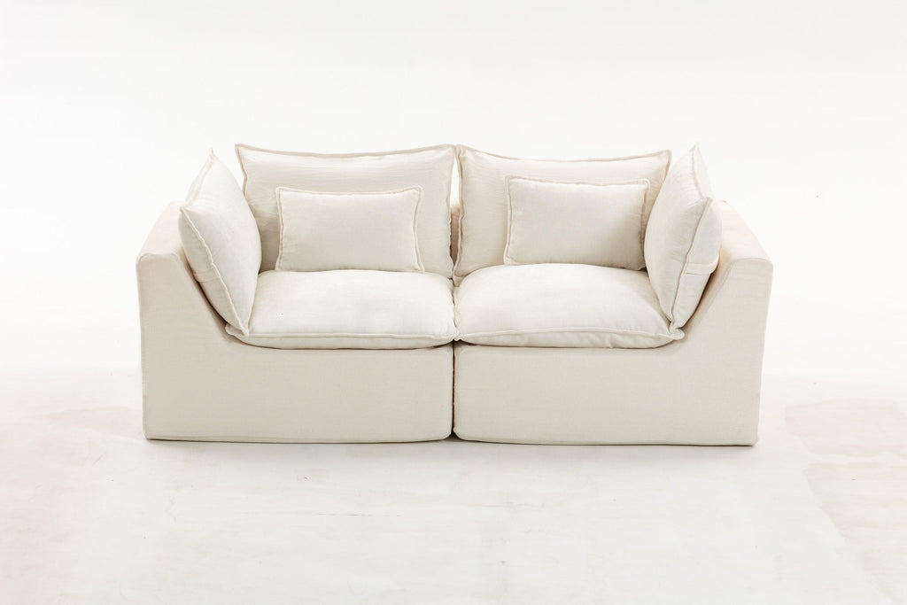 Oversized Modular Sectional Sofa with Ottoman for Living Room.