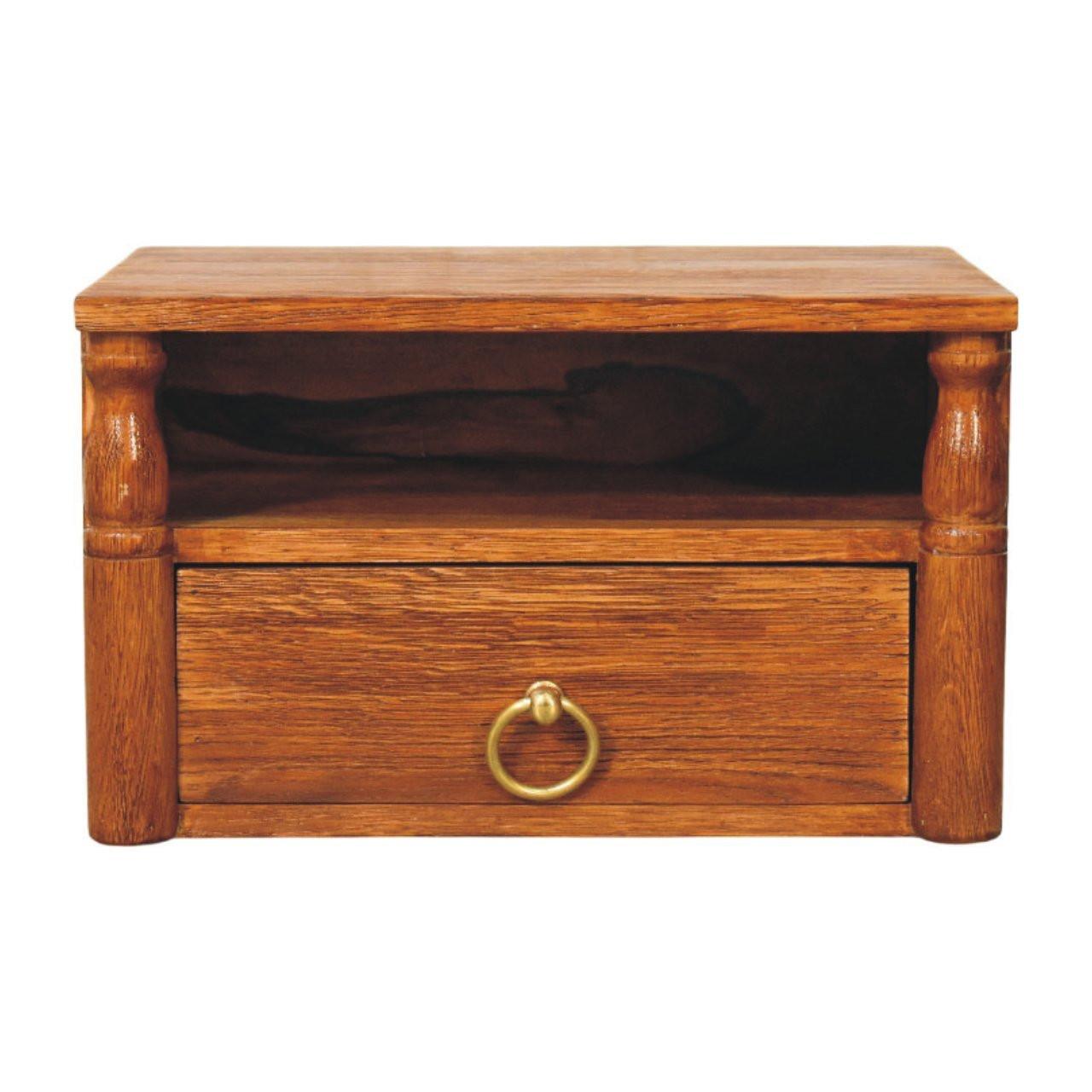 Artisan Furniture Solid Wood Turned Pillar Nightstand.