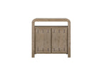 Oak Veneer Bar Cabinet with Wine Storage.